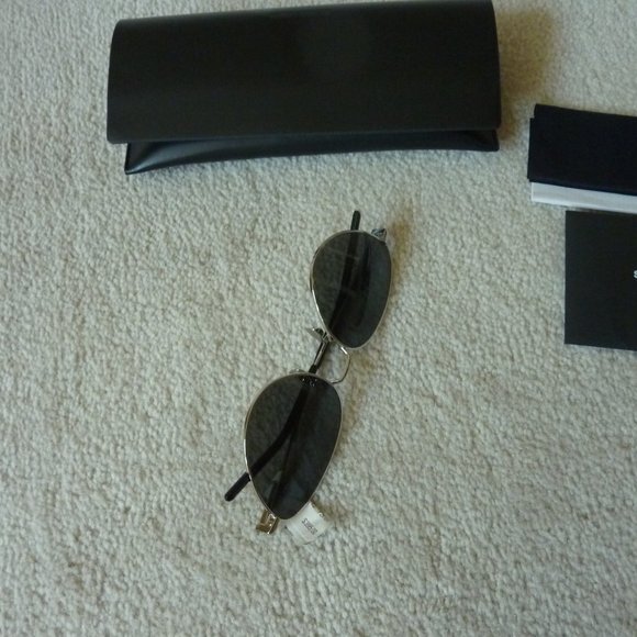 Saint Laurent Metal Cat-Eye Sunglasses (Model SL 310) - Silver/Black main image 13